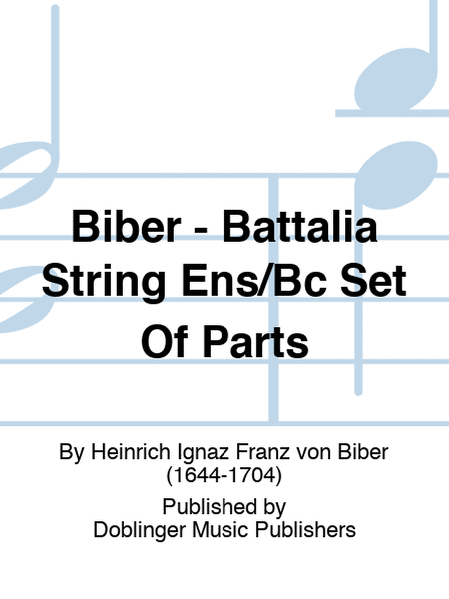 Biber - Battalia String Ens/Bc Set Of Parts