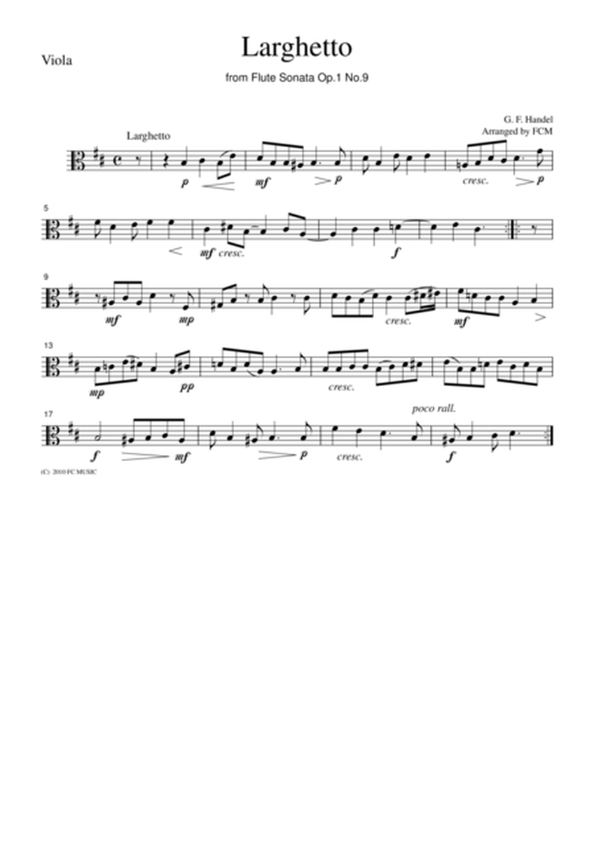 Handel Larghetto from Flute Sonata Op.1, No.9