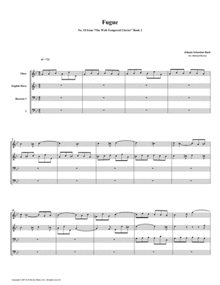 Fugue 18 from Well-Tempered Clavier, Book 2 (Double Reed Quartet)