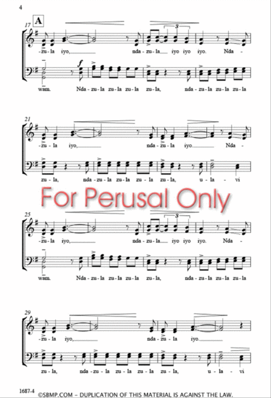 Ndandihleli - SATB Ndandihleli - SATB 4-Part scores gallery preview page 3