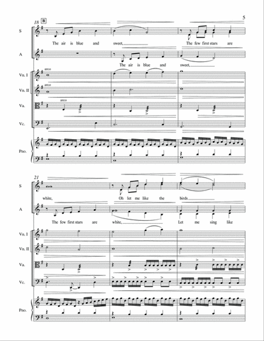 Dusk from I Will Sing to the Stars Choir scores gallery preview page 5
