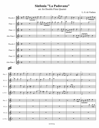 L. G. da Viadana - Sinfonia 'La Padovana' arr. for Double Flute Quartet