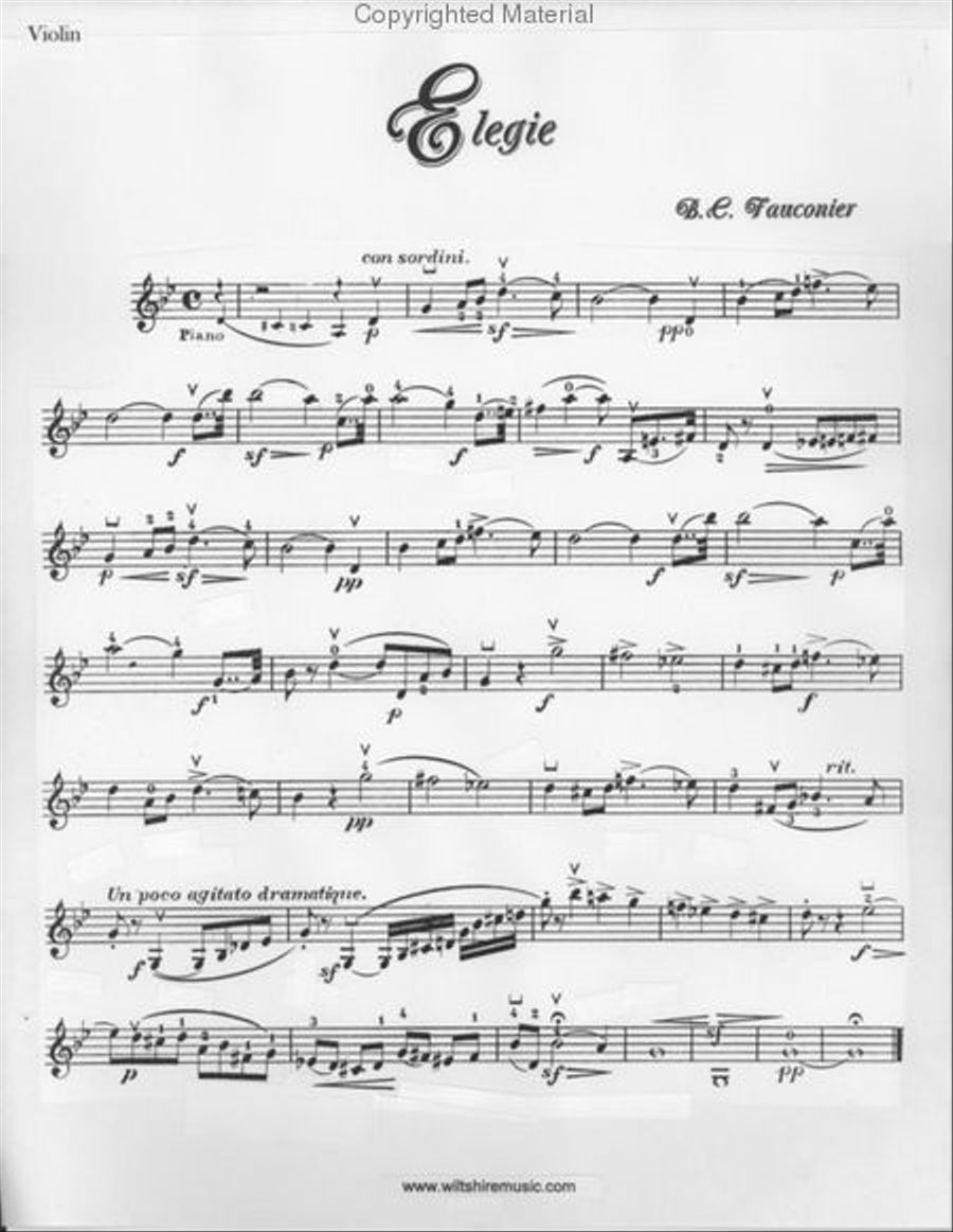 Elegie Violin Solo scores gallery preview page 2
