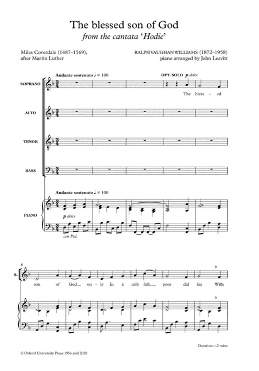 Vaughan Williams for Choirs 1 4-Part scores gallery preview page 5
