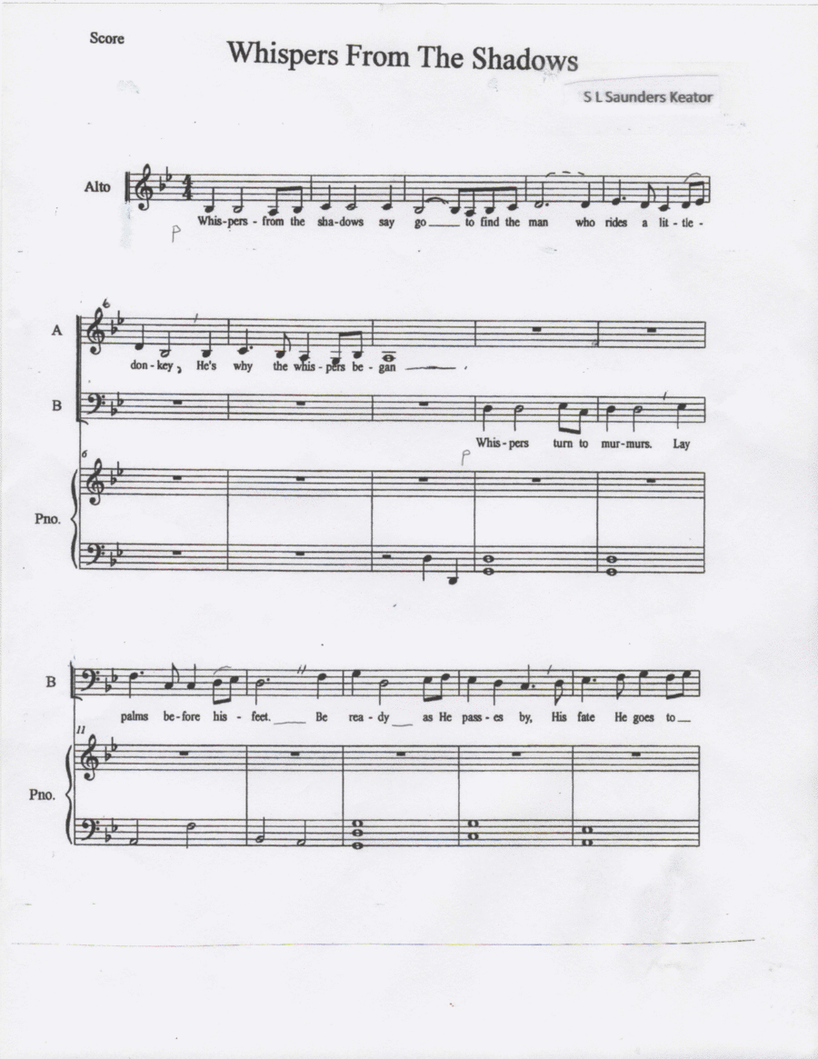 Whispers from the Shadows 3-Part scores gallery preview page 1