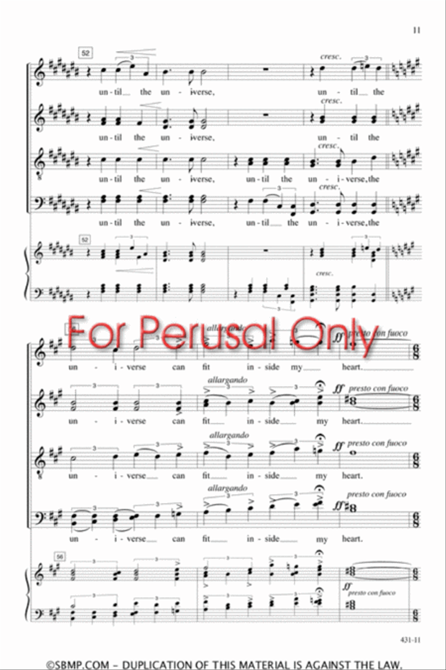 With a Lily in Your Hand - SATB Octavo 4-Part scores gallery preview page 10