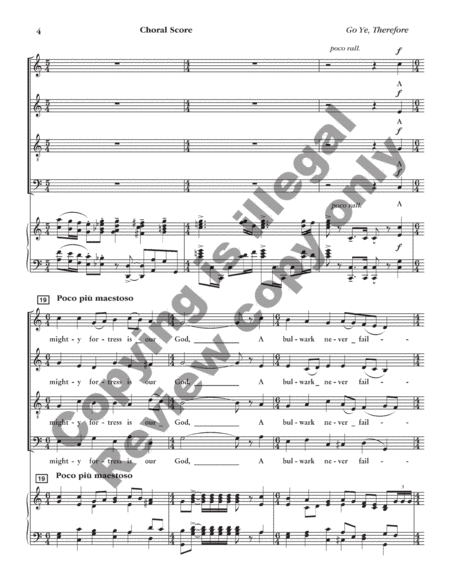 Go Ye, Therefore (Choral Score)
