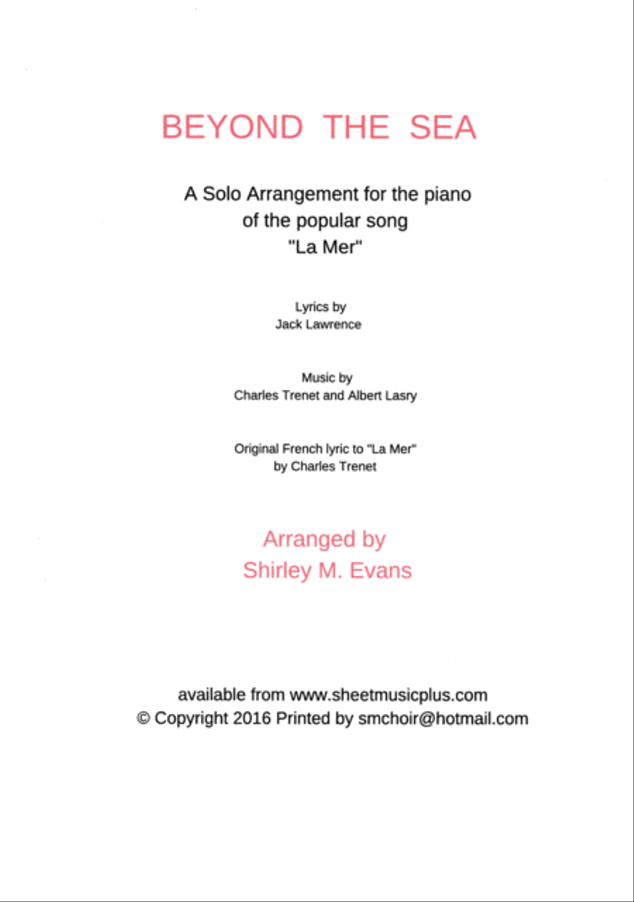 Beyond The Sea Piano Solo scores gallery preview page 1