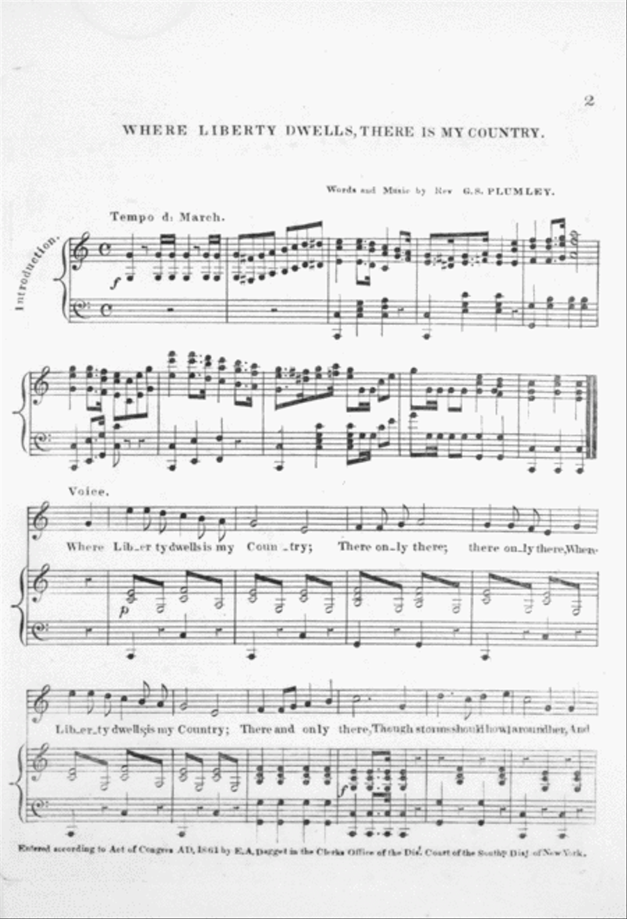 Where Liberty Dwells, There is My Country 4-Part scores gallery preview page 2