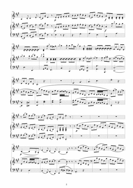 Mozart - Violin Sonata No.22 in A major K 305 for Violin and Piano - Score and Part image number null