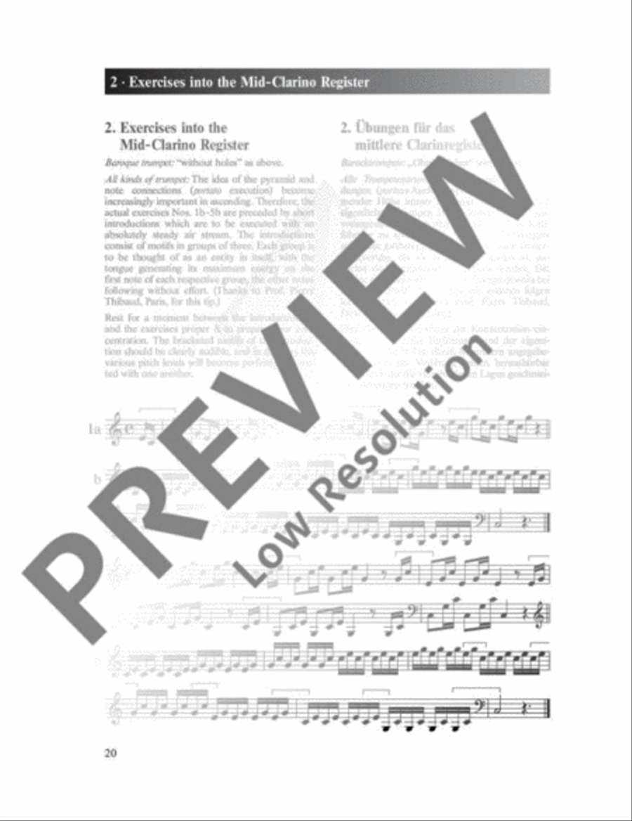 The Art of Baroque Trumpet Playing Trumpet scores gallery preview page 21