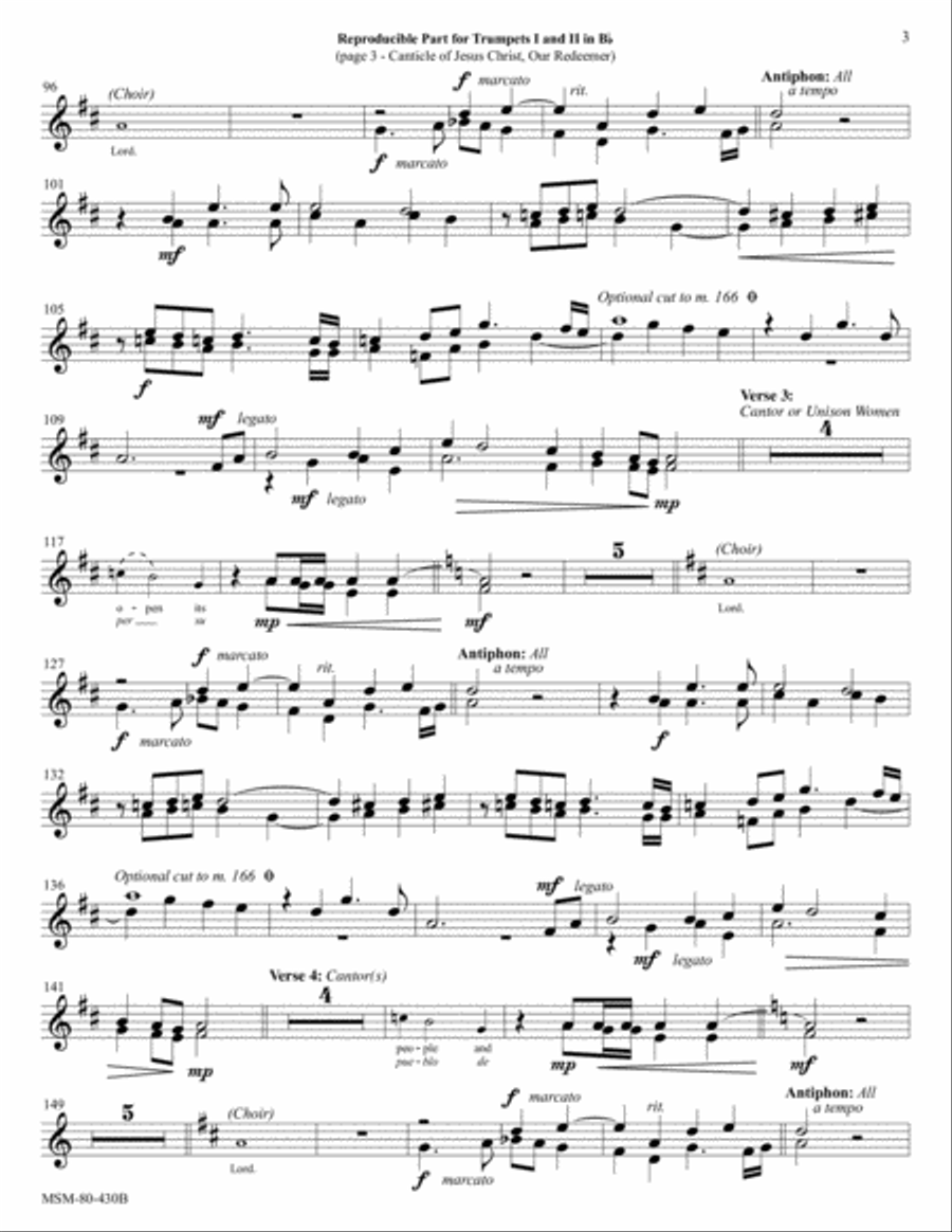 Canticle of Jesus Christ, Our Redeemer Choir scores gallery preview page 4