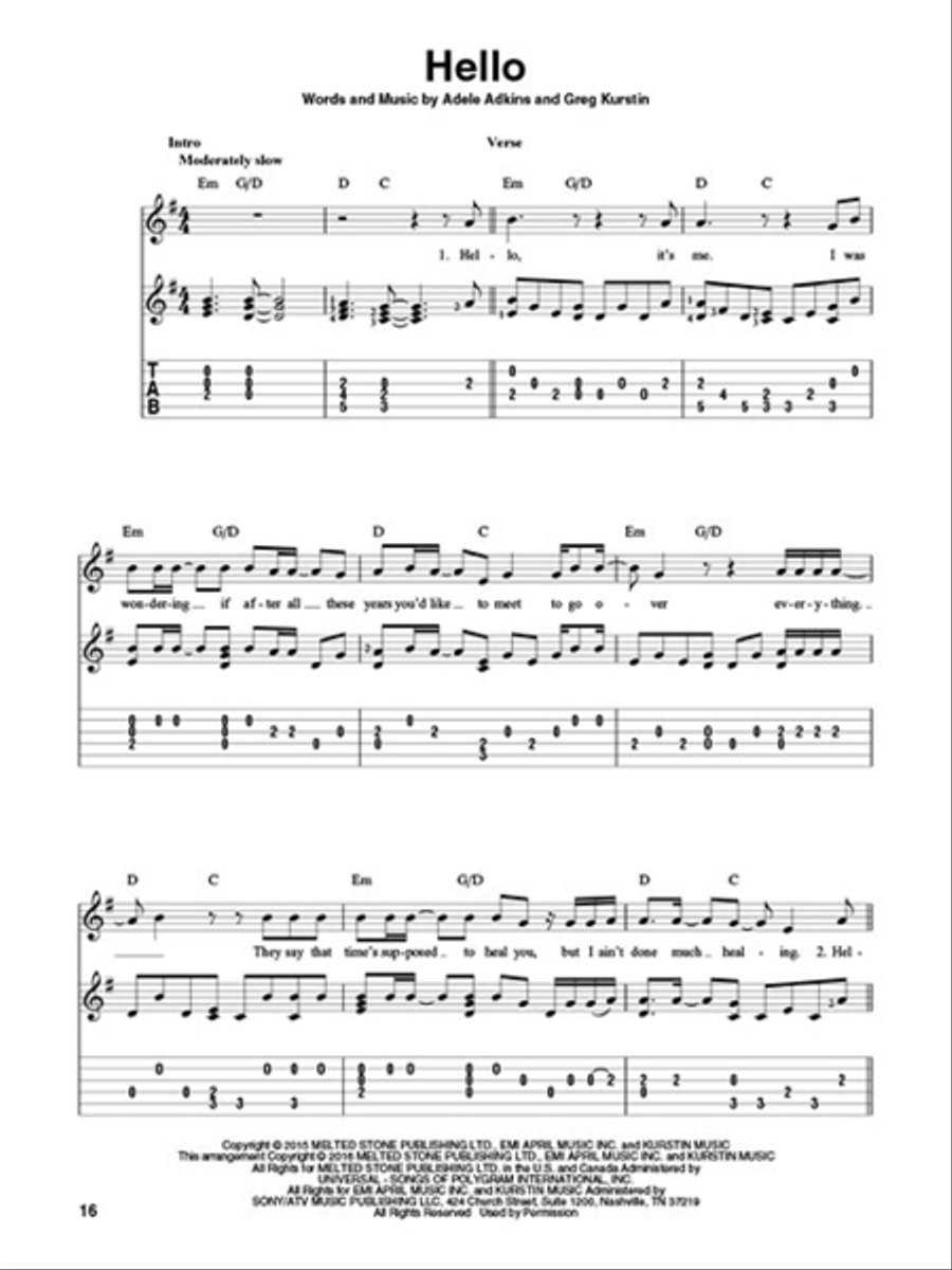 Fingerpicking Hit Songs Fingerpicking Hit Songs Electric Guitar scores gallery preview page 3