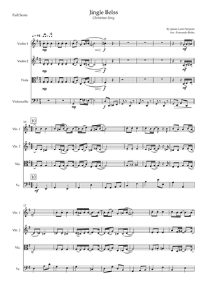 Jingle Bells - Jazz Version (Christmas Song) for String Quartet