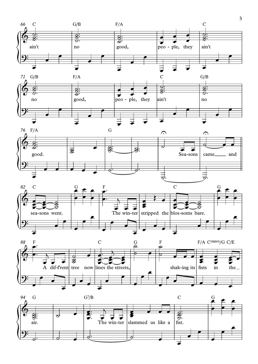 People Ain't No Good Piano Solo scores gallery preview page 3