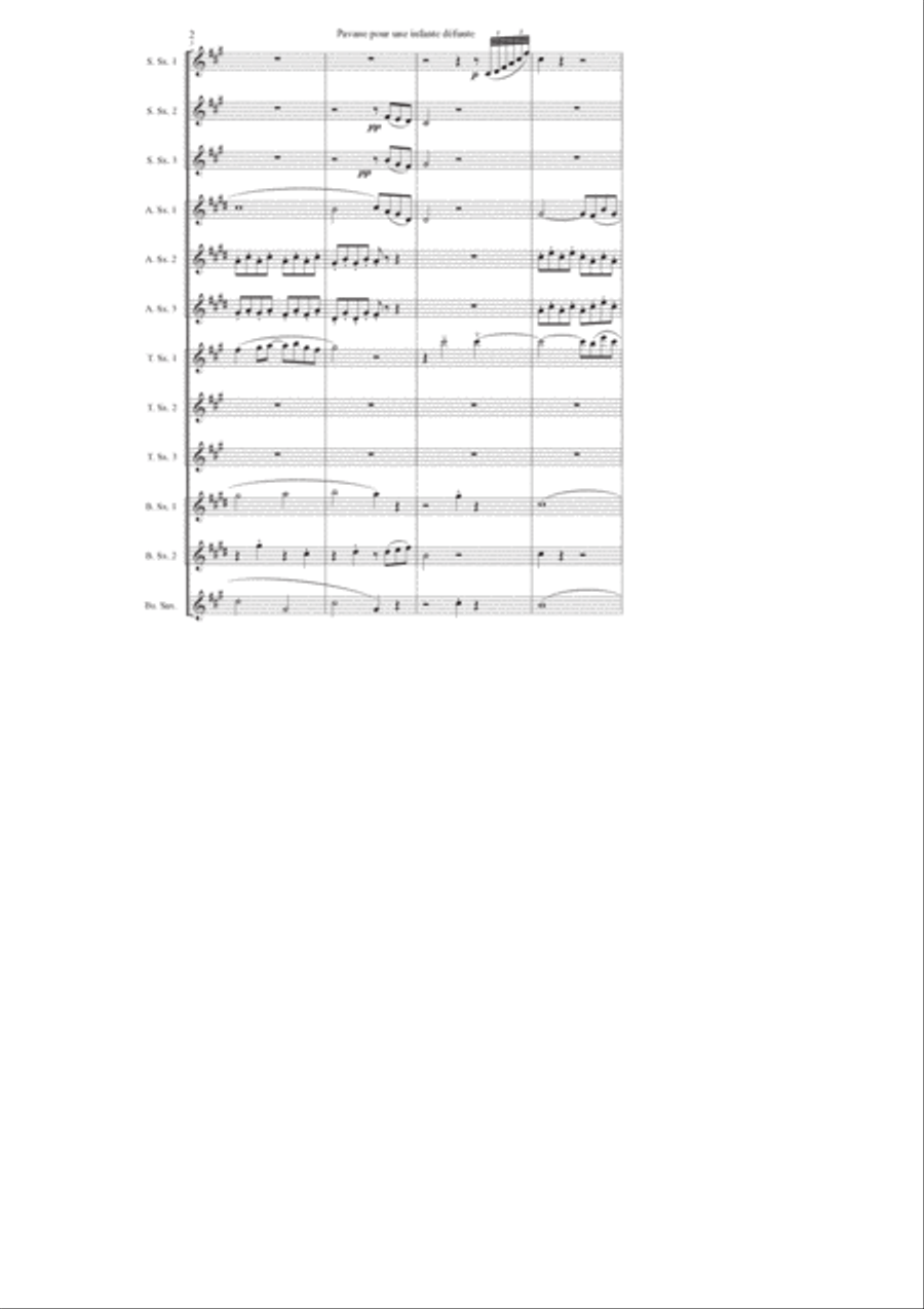 Pavane pour une infante défunte Woodwind Ensemble scores gallery preview page 2