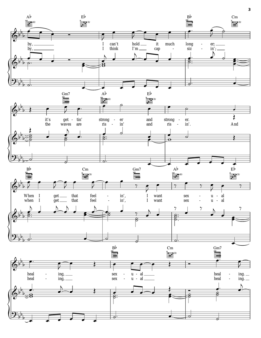 Sexual Healing Sexual Healing Guitar scores gallery preview page 3