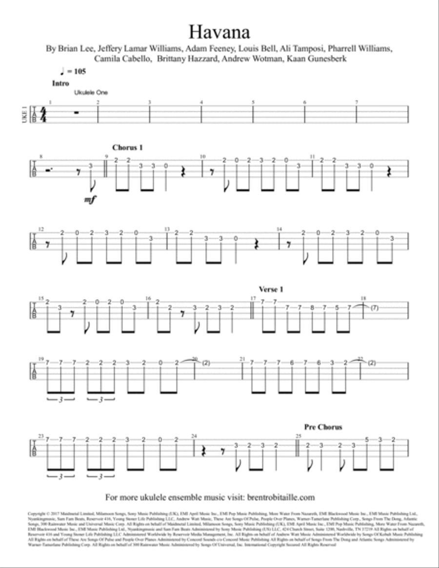 Havana Ukulele scores gallery preview page 2