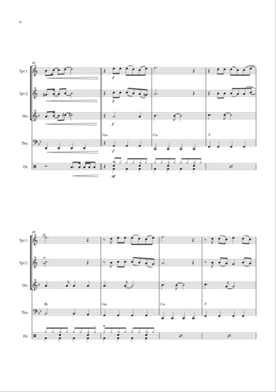 Flowers Brass Quartet scores gallery preview page 6