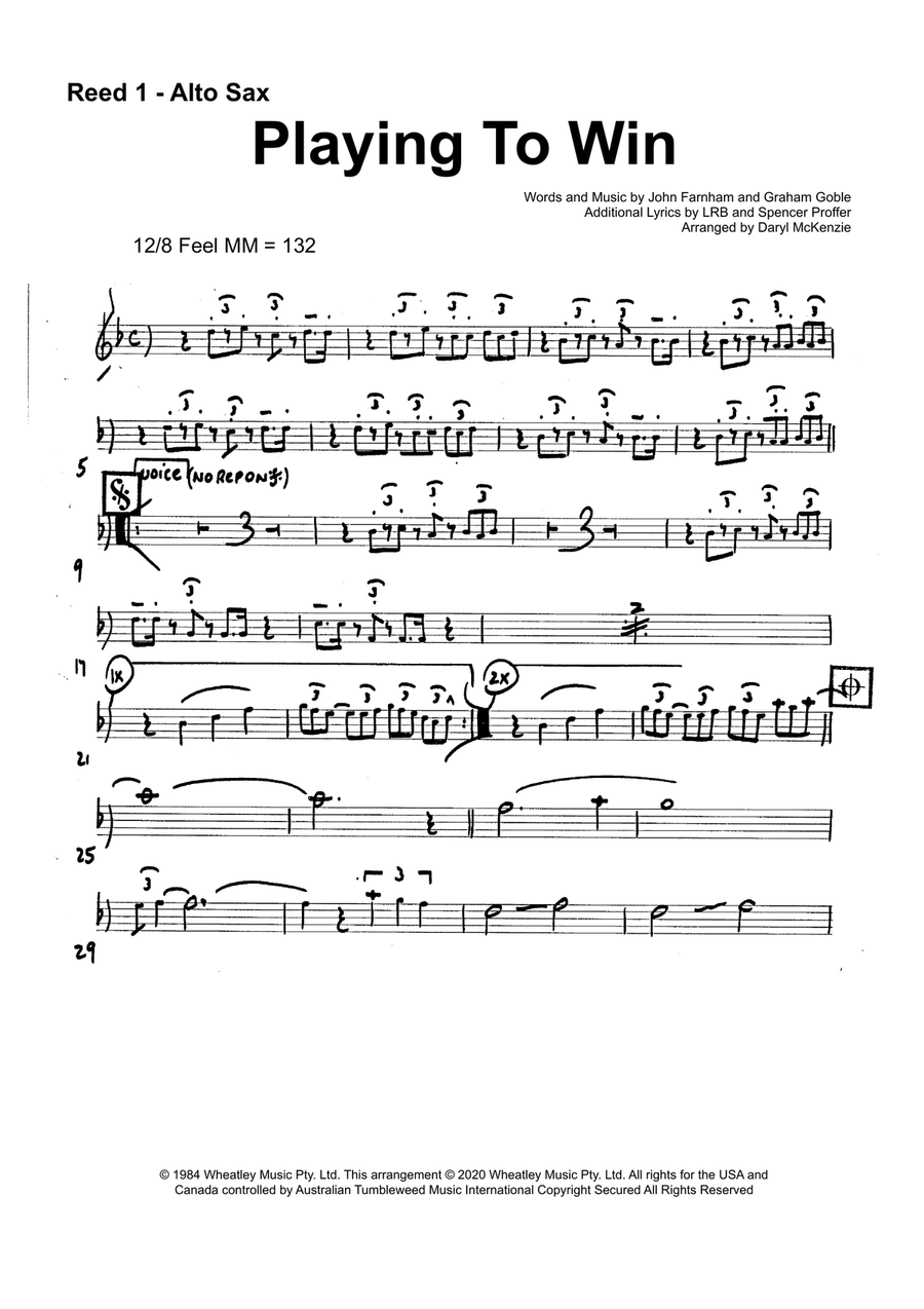 Playing To Win Large Ensemble scores gallery preview page 1