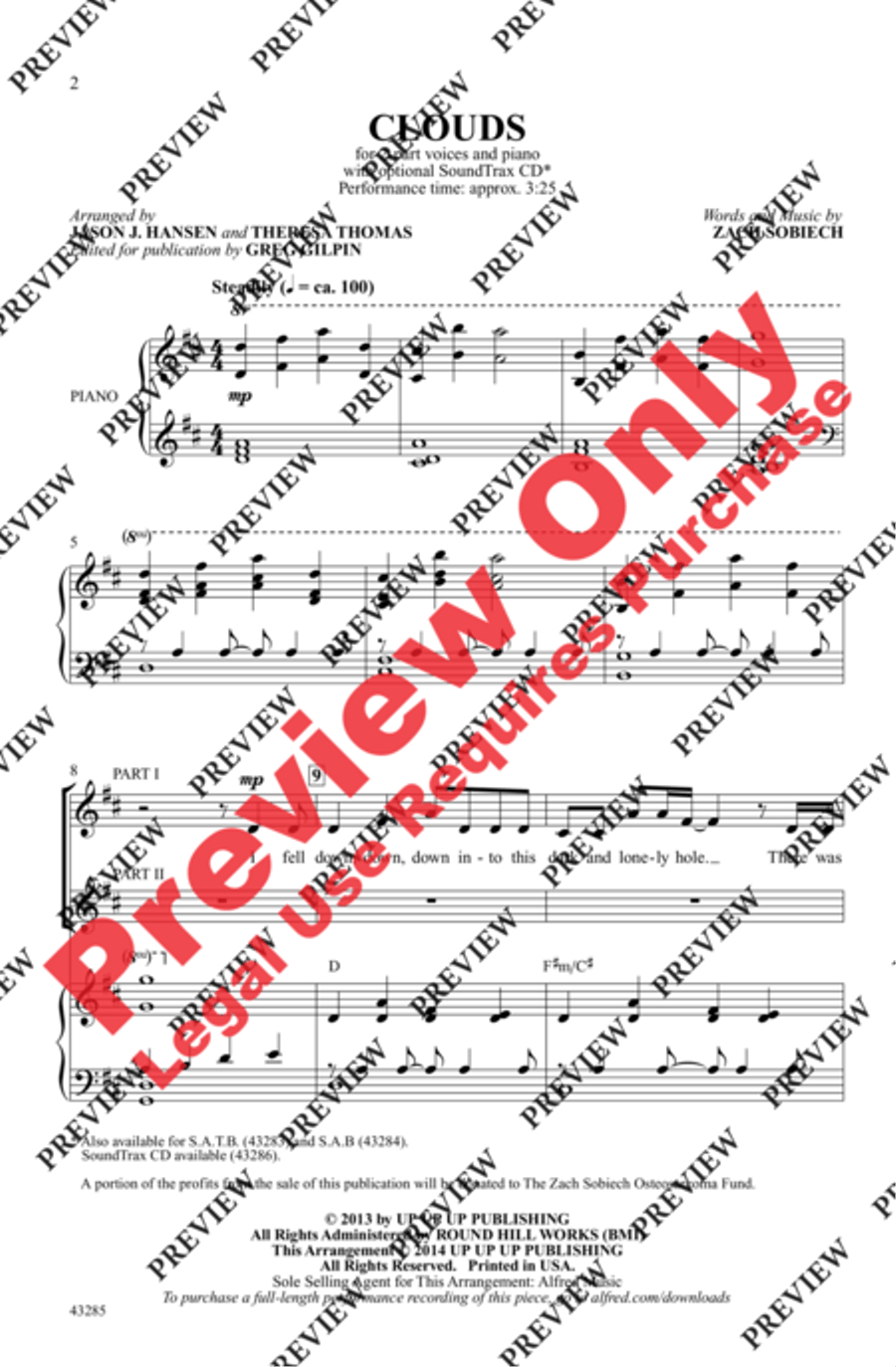 Clouds 2-Part scores gallery preview page 2