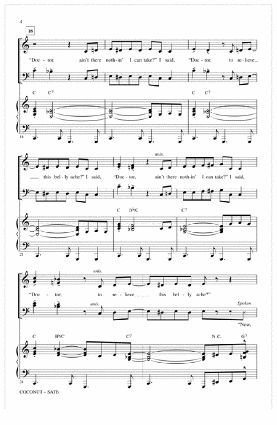 Coconut Coconut 4-Part scores gallery preview page 3