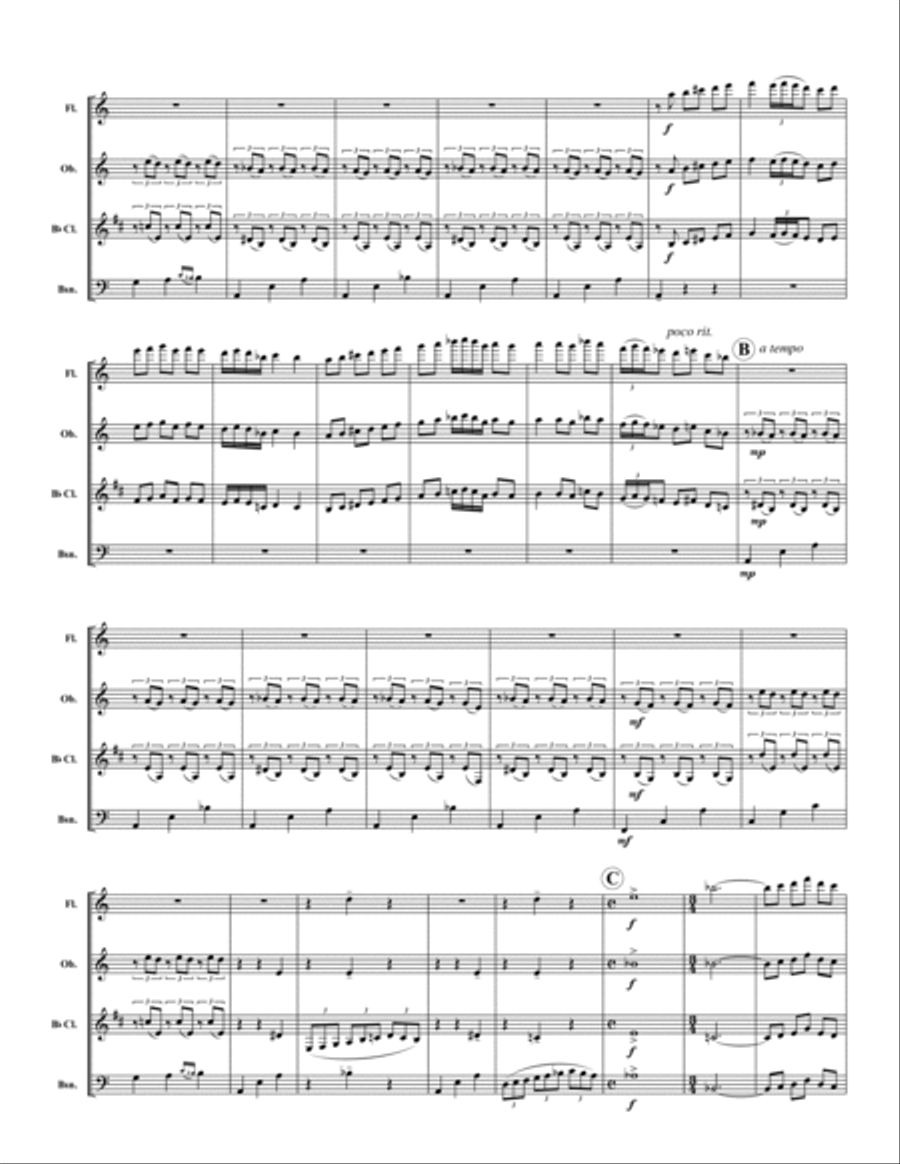 Espana (Six Hojas de Album) Woodwind Quartet scores gallery preview page 2