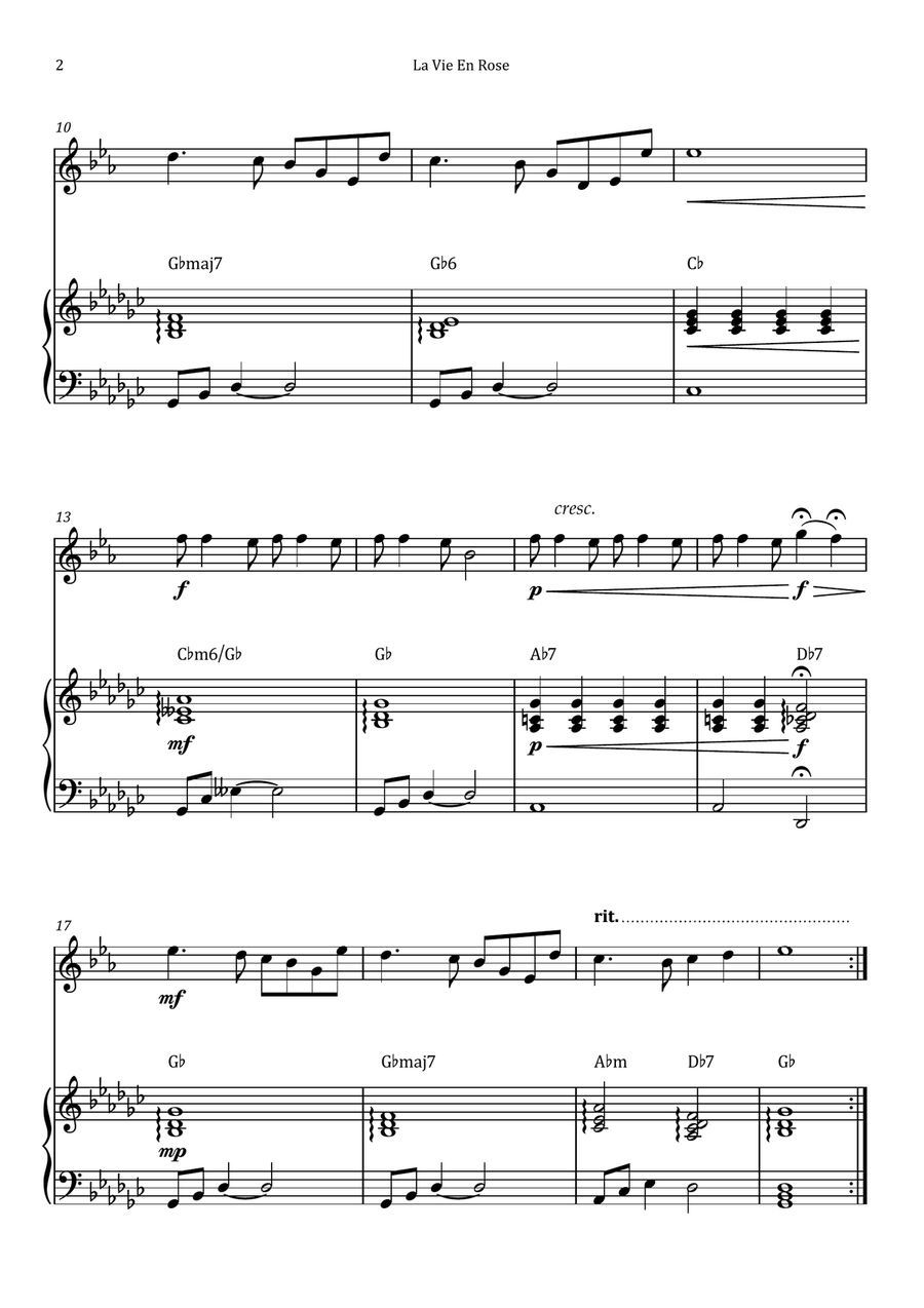 La Vie En Rose Chamber Music scores gallery preview page 2