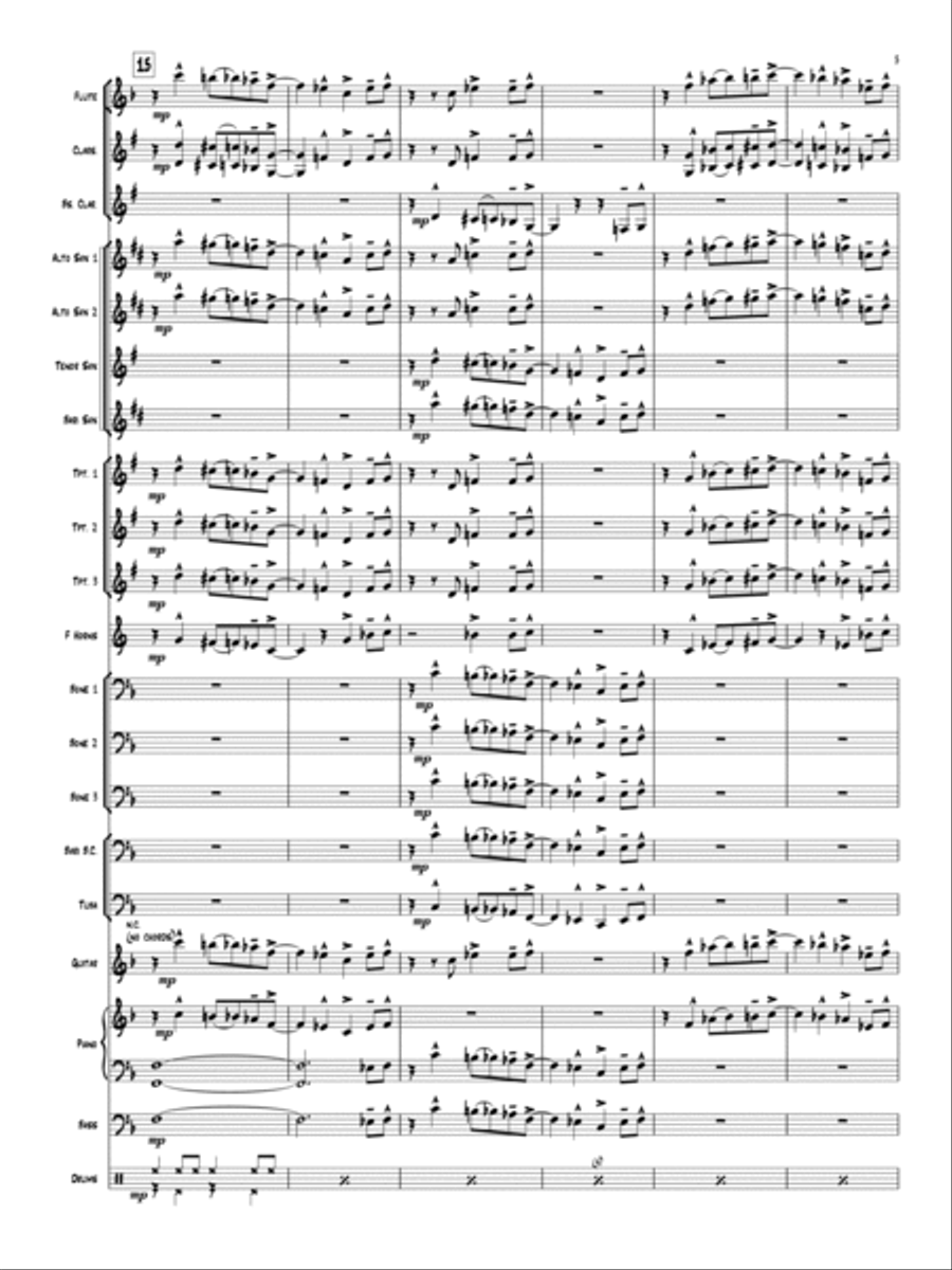 Blues Is My Favorite Color Concert Band scores gallery preview page 4