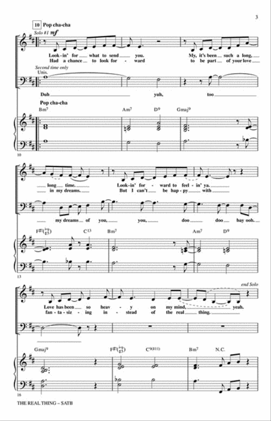 The Real Thing The Real Thing Choir scores gallery preview page 3