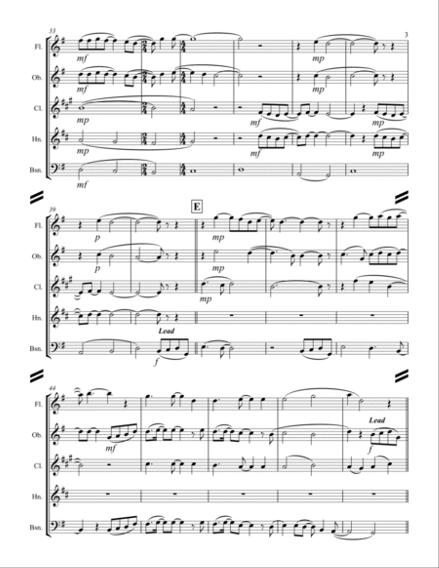 Worthy Is The Lamb Woodwind Quintet scores gallery preview page 4