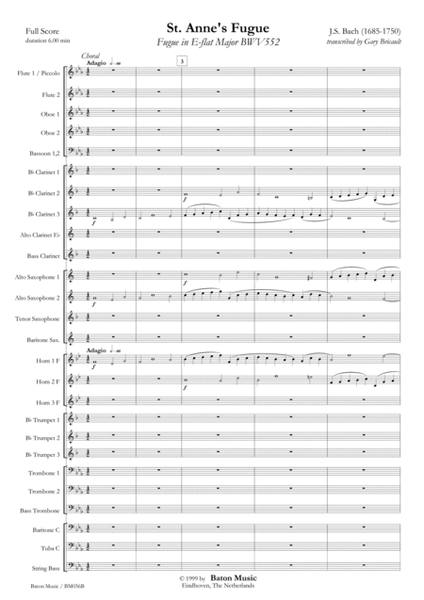 Fugue in E-flat major BWV 552