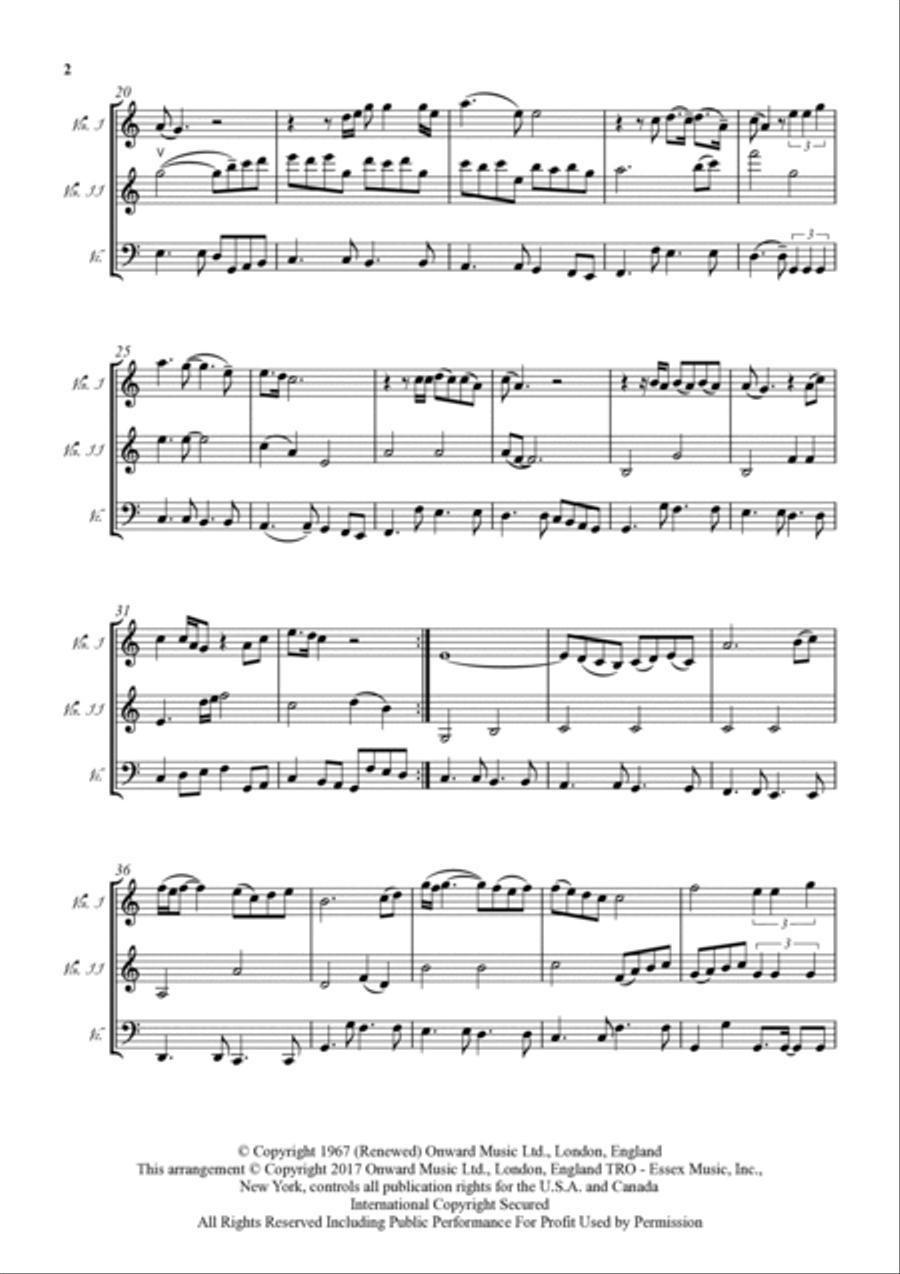 A Whiter Shade Of Pale String Trio scores gallery preview page 2