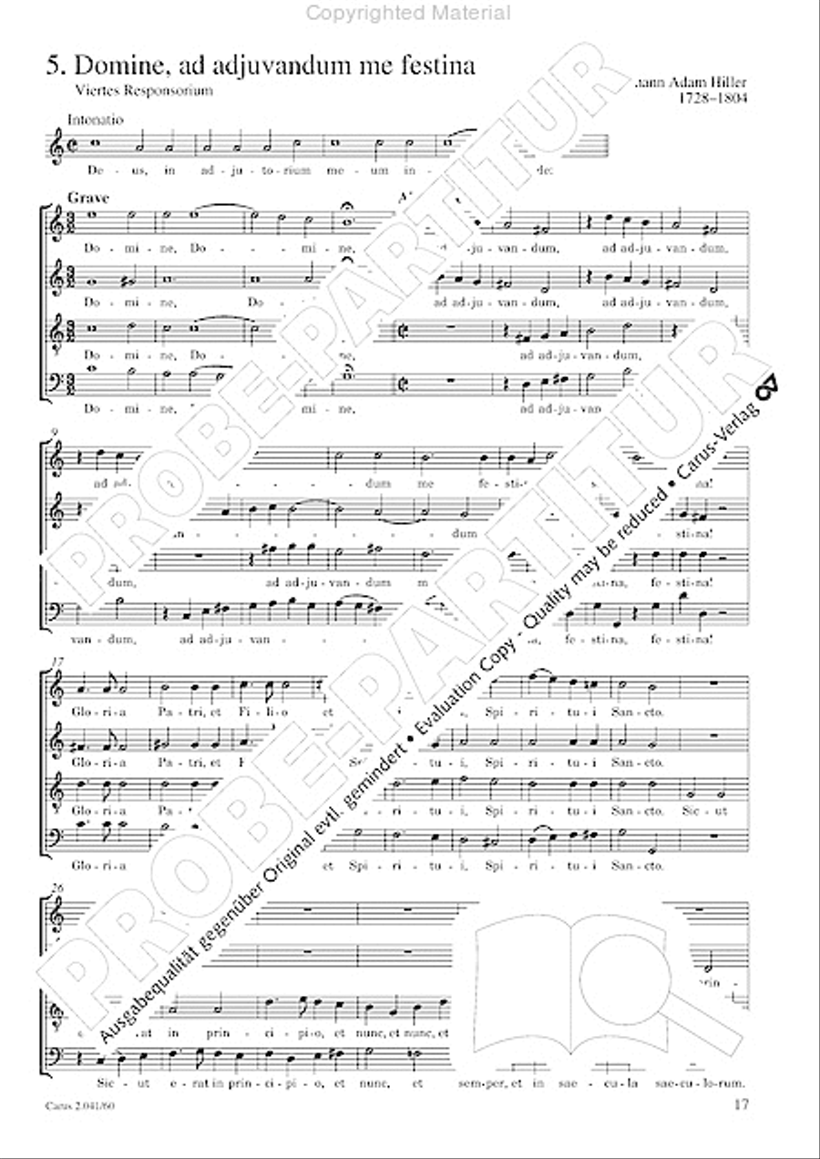 Motets and arias for choirs collected and edited by Johann Adam Hiller, vol. 6 Voice Solo scores gallery preview page 18
