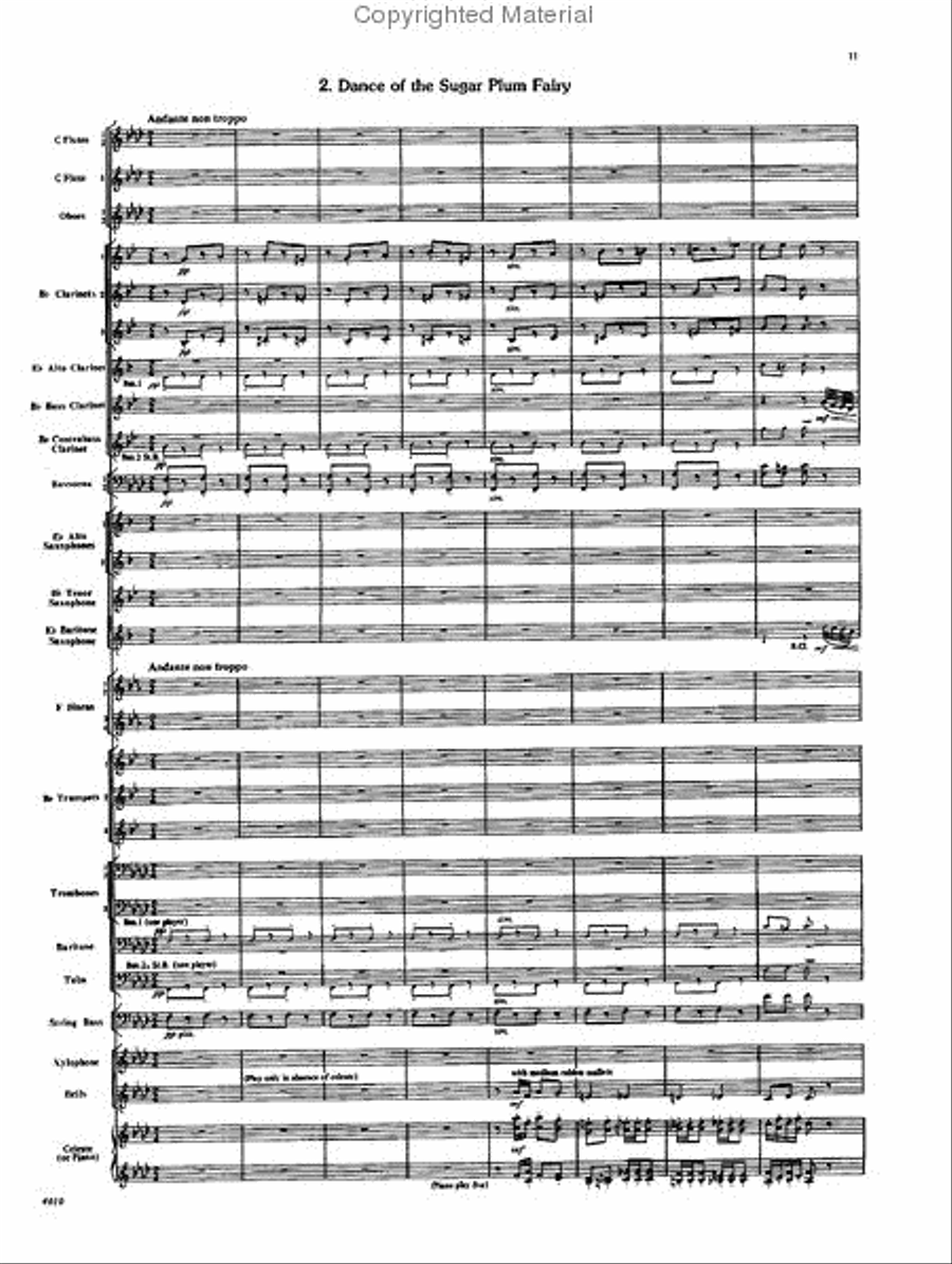 Selections from the Nutcracker Suite Concert Band scores gallery preview page 9