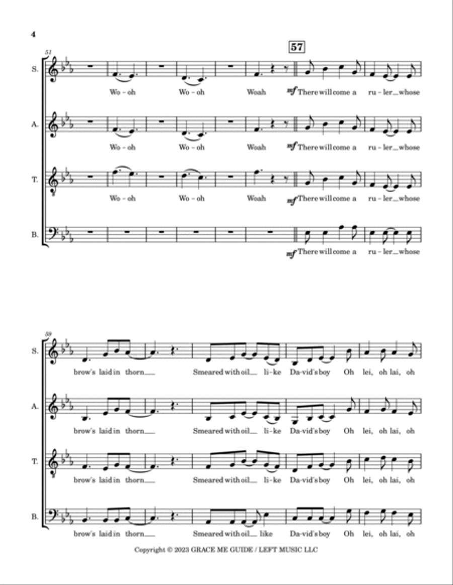 Soldier Poet King 4-Part scores gallery preview page 4