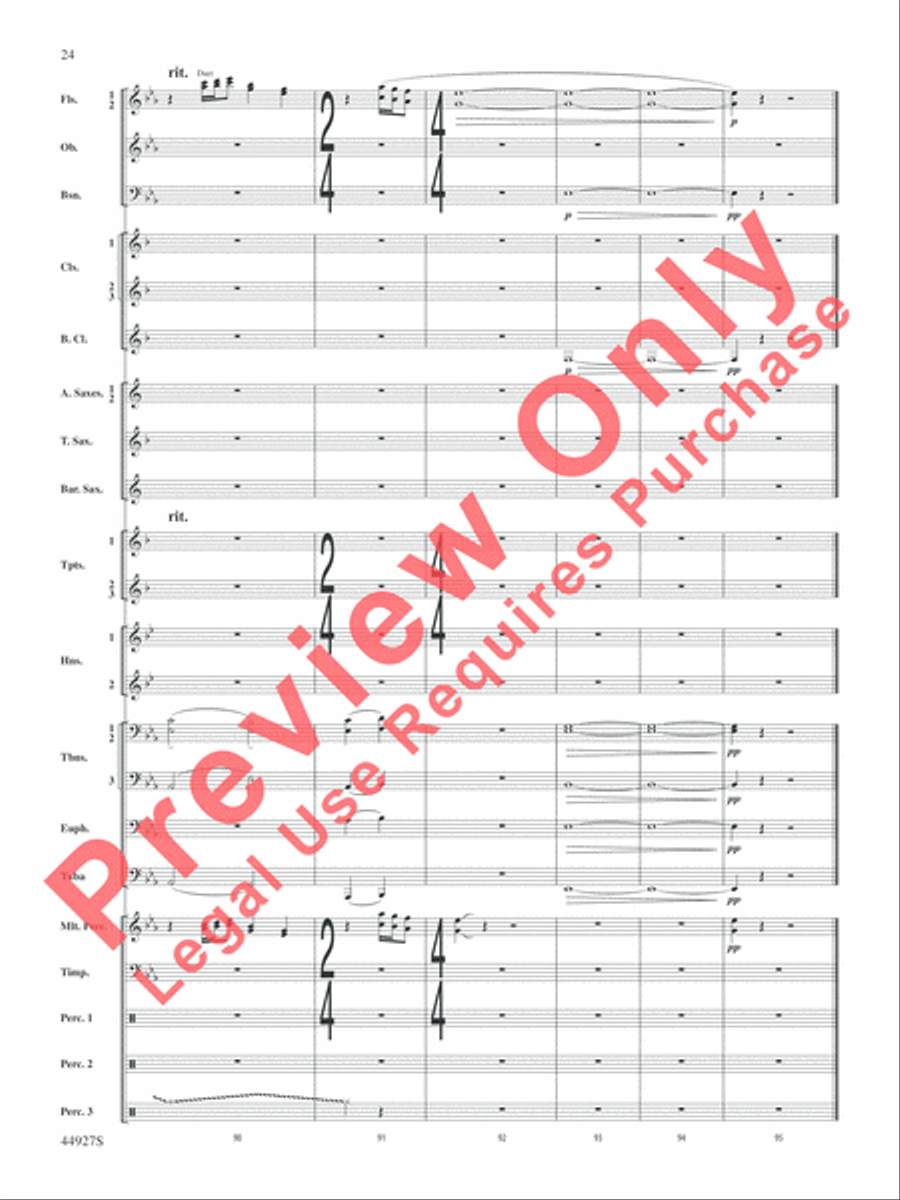 At the Movies with John Williams Concert Band scores gallery preview page 49