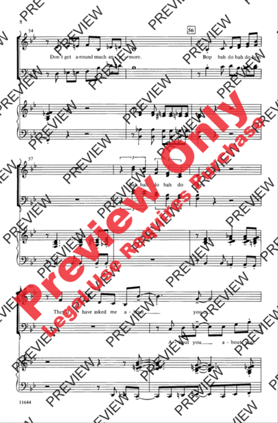 Don't Get Around Much Anymore 4-Part scores gallery preview page 8