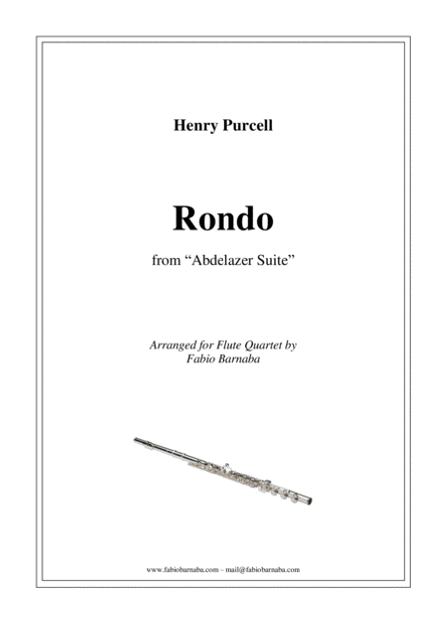 Rondo from Purcell's "Abdelazer Suite" - for Flute Quartet or Flute Choir image number null