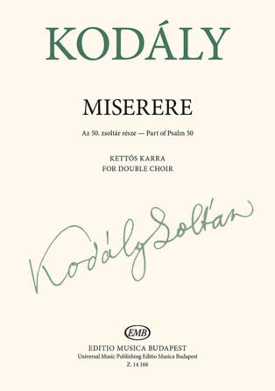 Miserere For Ssaattbb Edited By Sulyok Imre SSAATTBB scores gallery preview page 1