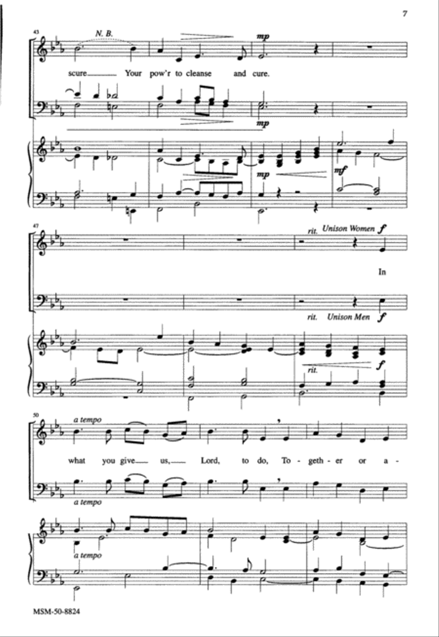 How Clear Is Our Vocation, Lord 4-Part scores gallery preview page 5