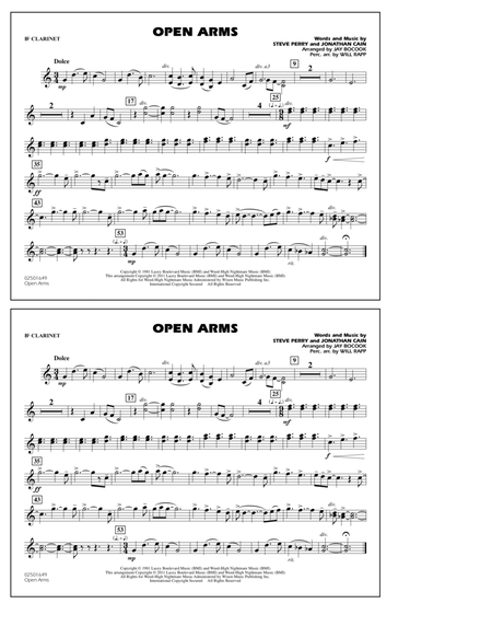 Open Arms - Bb Clarinet