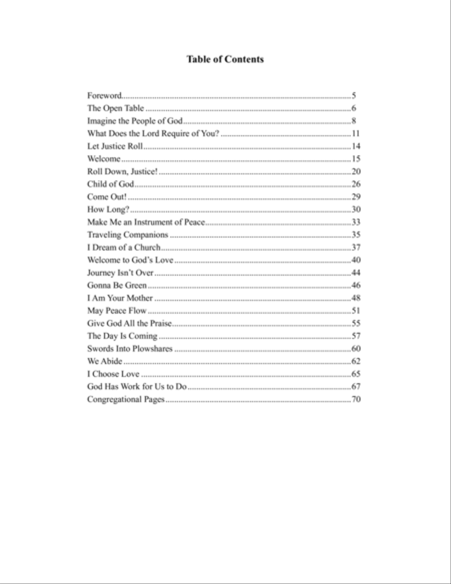 Roll Down, Justice!: Sacred Songs and Social Justice Unison Choir scores gallery preview page 2