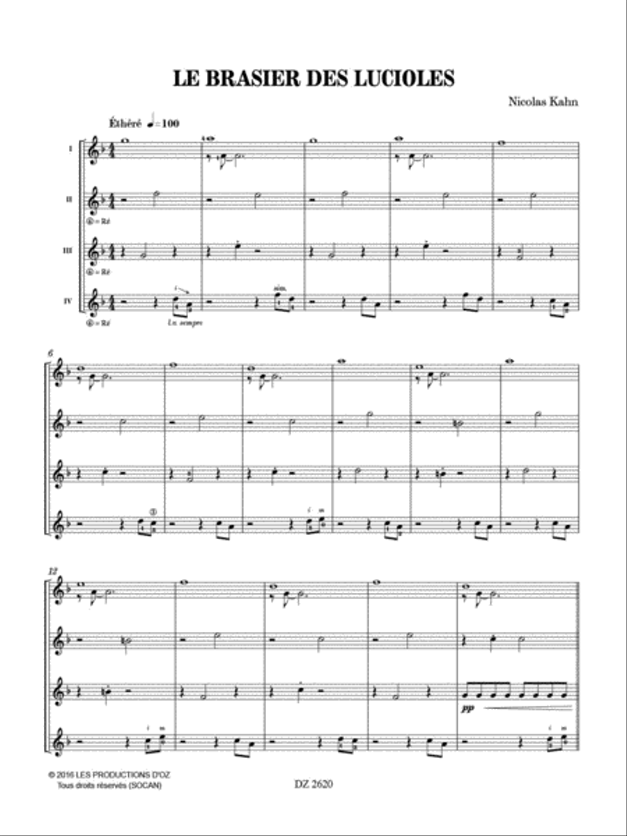 Le brasier des lucioles Le brasier des lucioles Guitar Ensemble scores gallery preview page 2