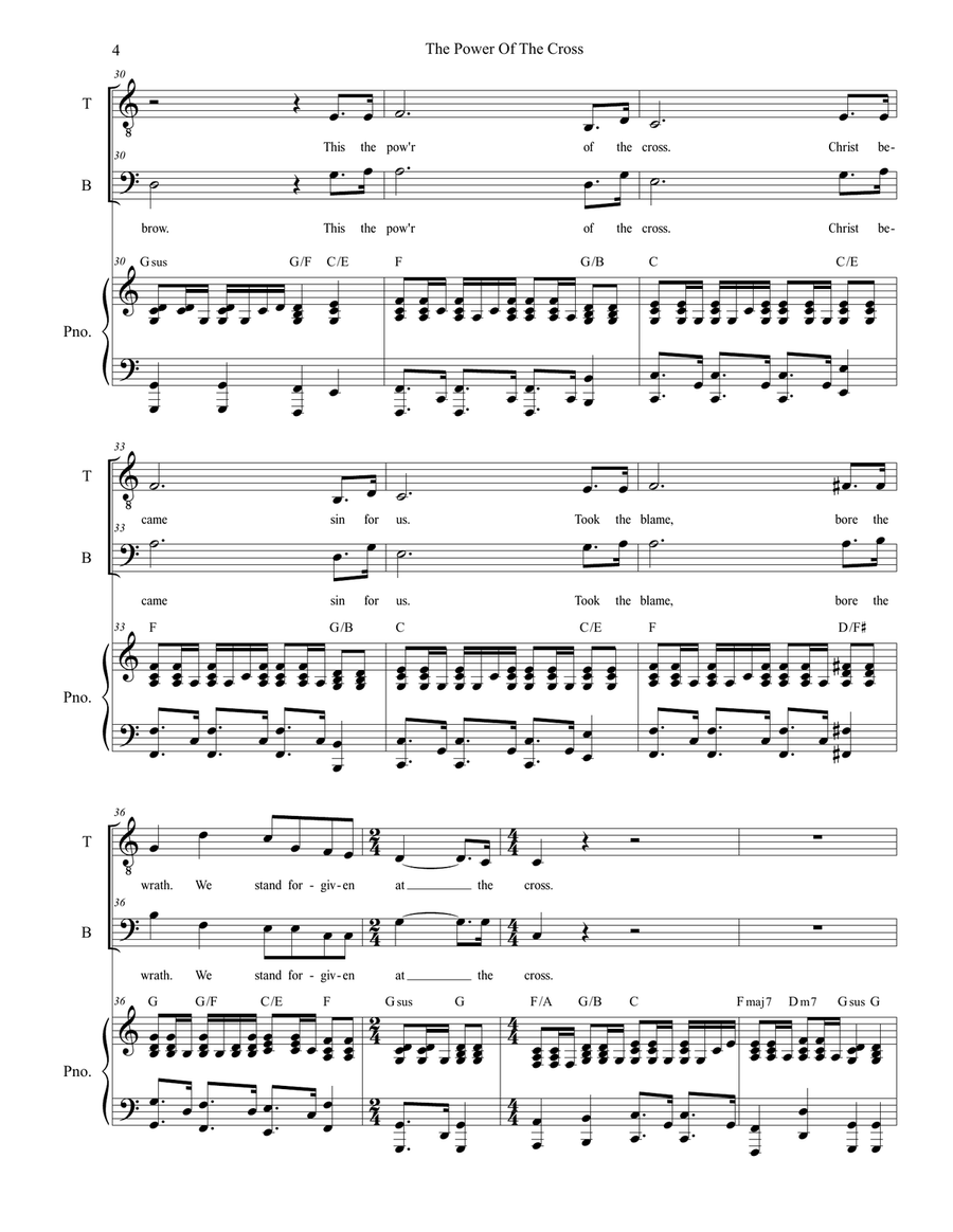 The Power Of The Cross (Oh To See The Dawn) Tenor Voice scores gallery preview page 4