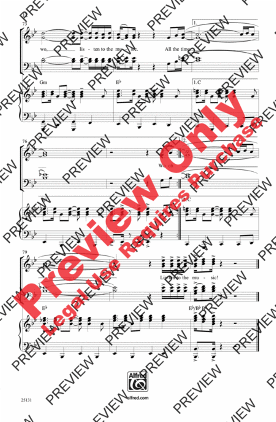 Listen to the Music 4-Part scores gallery preview page 12