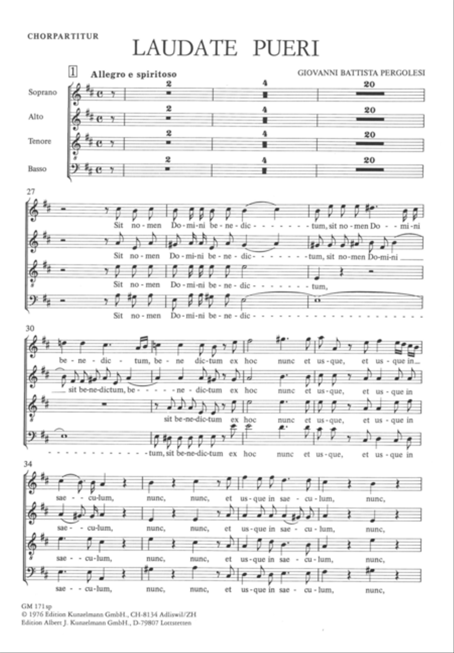 Laudate pueri (Psalm 112) Mixed Choir scores gallery preview page 2