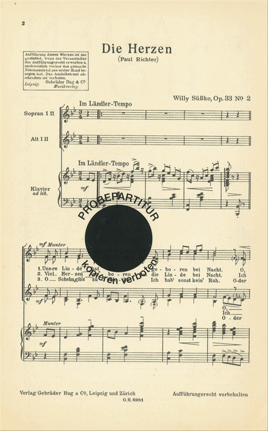 Herzen Women's Choir scores gallery preview page 1