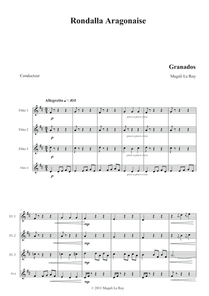 Booklet n°1 for Flute Quatuor