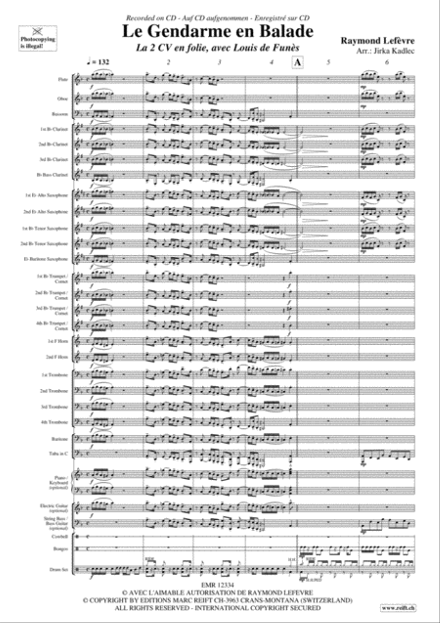 Le Gendarme en Balade Concert Band scores gallery preview page 3